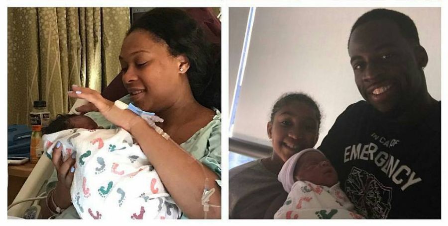 Jelissa Hardy and Draymond Green with their son and daughter. 